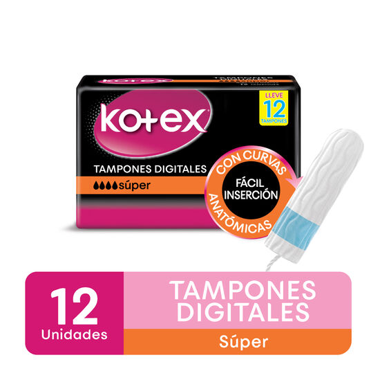 Tampones Digitales Kotex Super X 12 Unidades